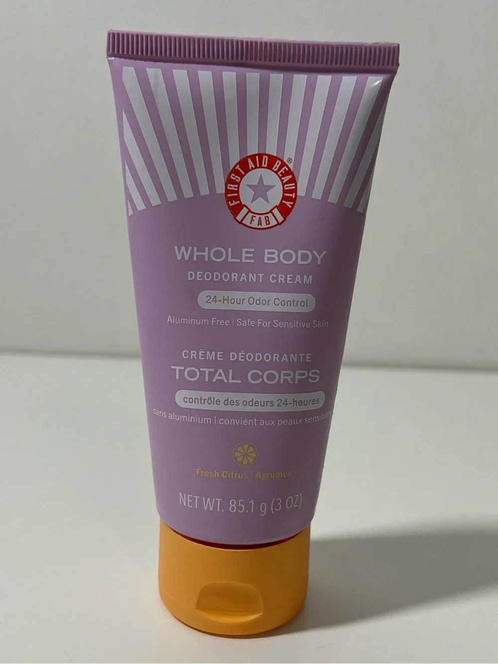 First Aid Beauty Whole Body Aluminum Free Deodorant Cream in Fresh Citrus